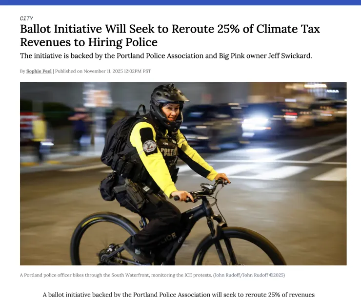 A screenshot from Willamette Week