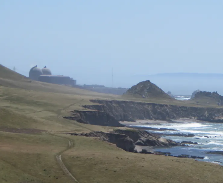 Photo of Diablo Canyon Nuclear Power Plant from the Point Buchon Trail