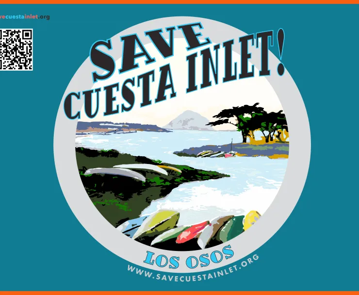 Poster used in Save Cuesta Inlet campaign; artwork by Elizabeth Hale