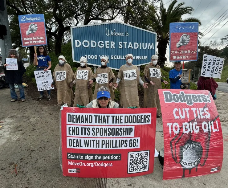 Dodger Stadium Protest