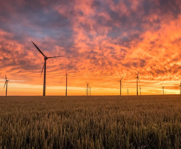 Wind Turbines at Sunset