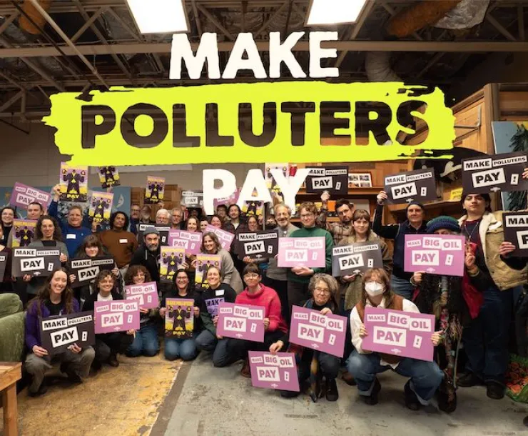 Group photo of Make Polluters Pay supporters