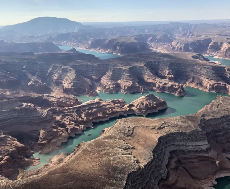 Rock Canyon in lake
