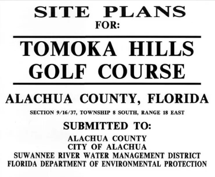 Site Plan for Tomoka Hills Golf Course 