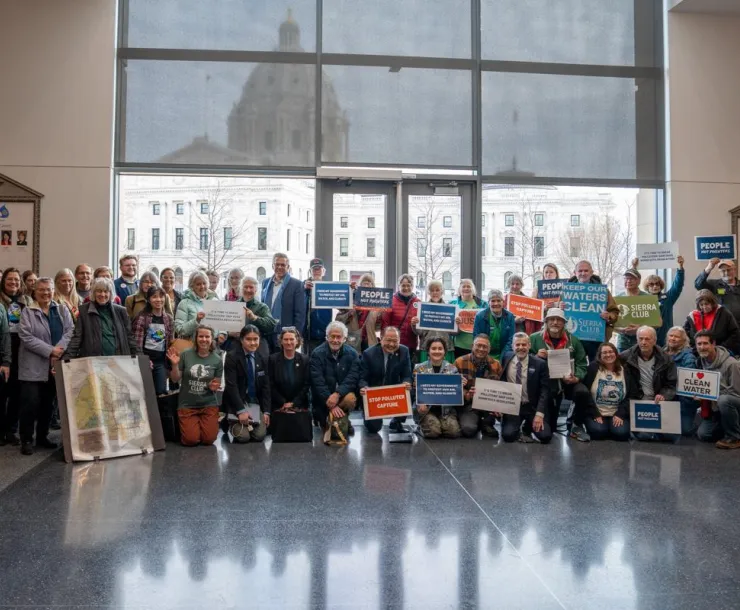 Group photo with attendees following the hearing. Photo by Devon Young Cupery