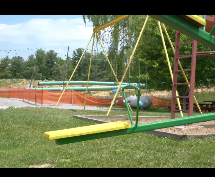 pipeline behind swingset