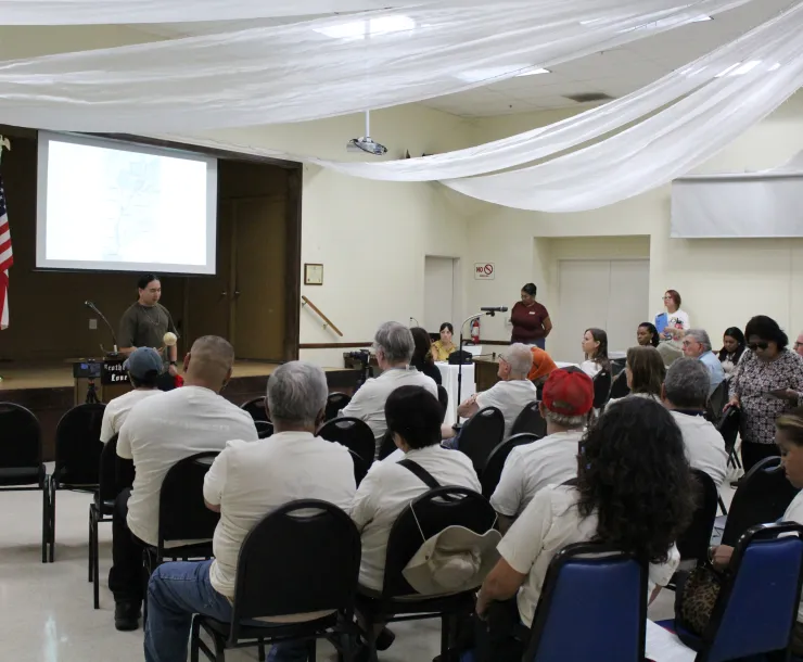Community members attend a Roadless Rule Town Hall