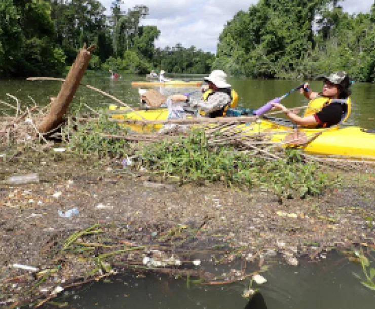 Paddling on Greens Bayou