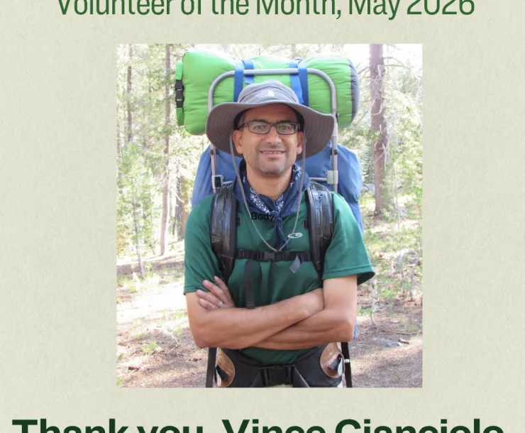 vince with backpack