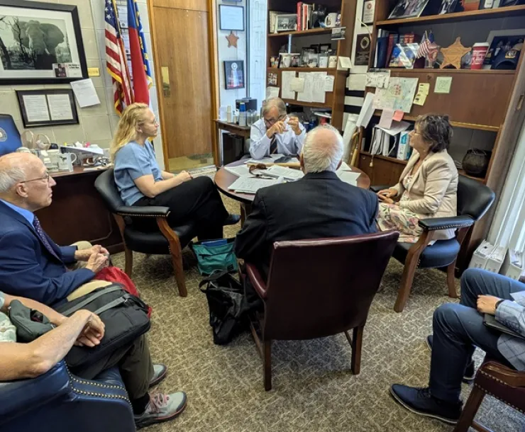 Sierra Club members, staff and allies meet with NC Sen. Bill Rabon in his office