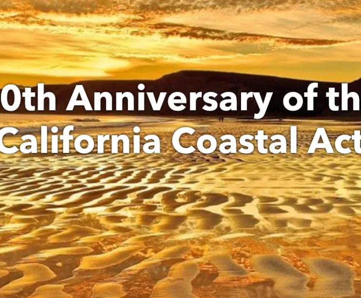 Banner announcing the 50th anniversary of the California Coastal Act