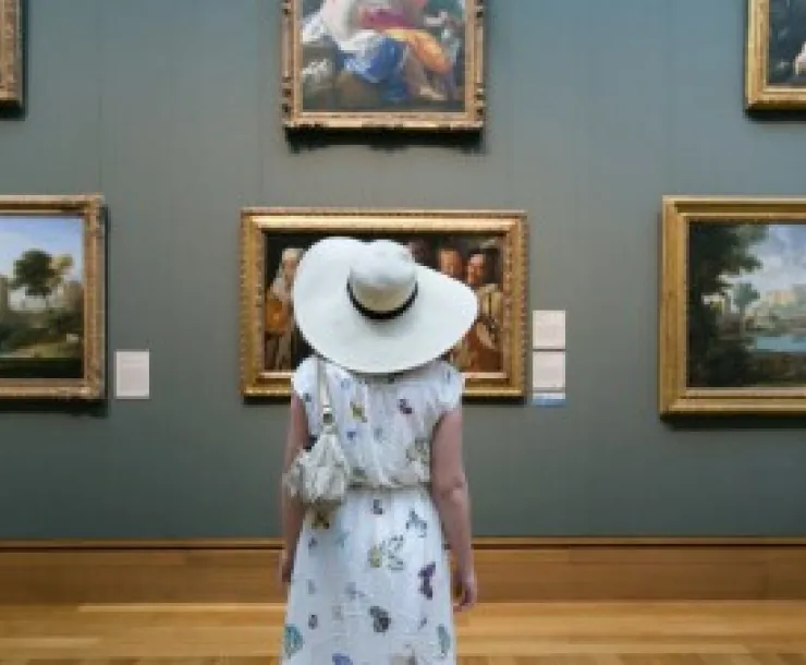 Womanlooking at Pictures