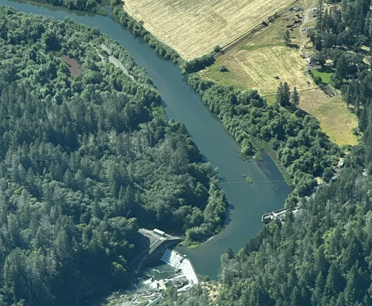 Aerial view of Cape Horn Dam