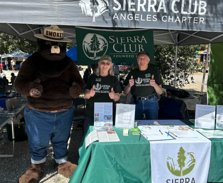 Sandra at a tabling event