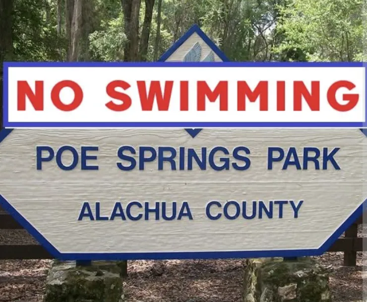 No Swimming at Poe Springs