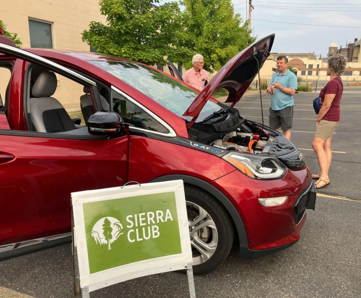 Sierra Club EV Basics workshop outside the North Star Chapter office