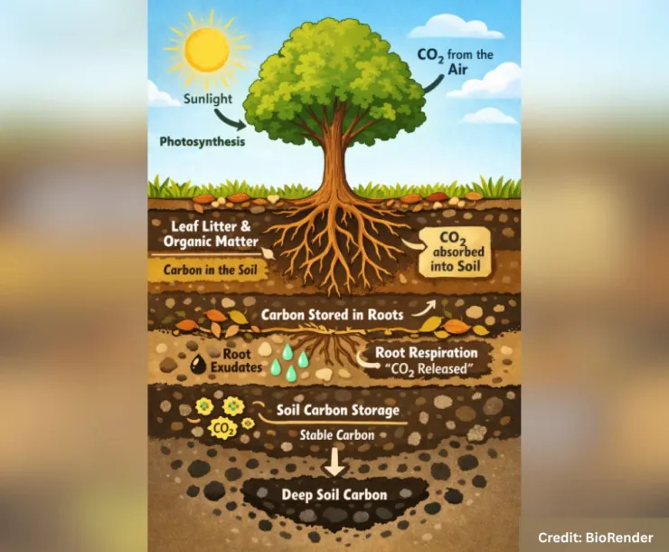 Trees capturing carbon