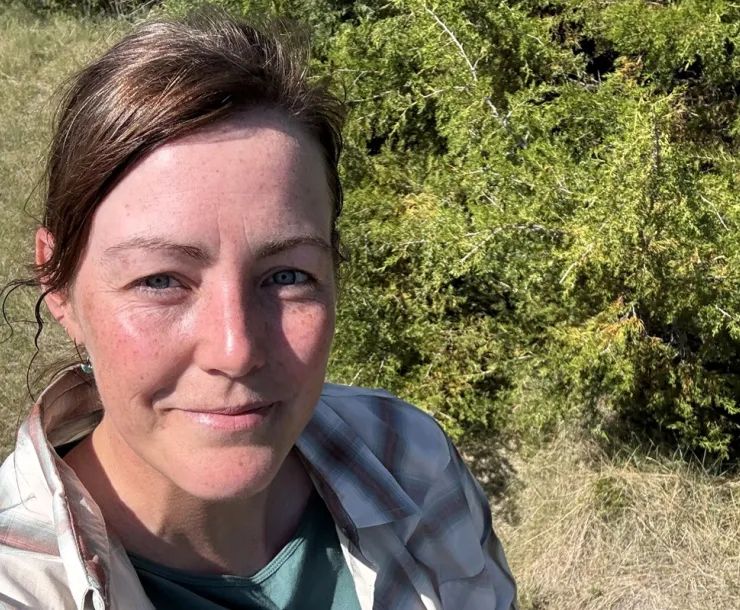 Sierra Club member Meghan Olis poses during a trip outside
