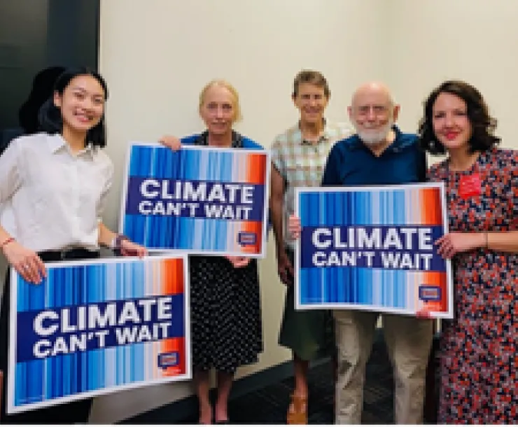 Mary Gay Scanlon meets with volunteers