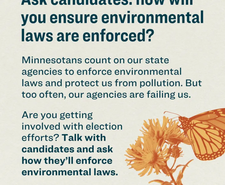 People Not Polluters flyer: How will you ensure environmental laws are enforced?