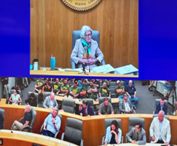 screen image of June PSC hearing