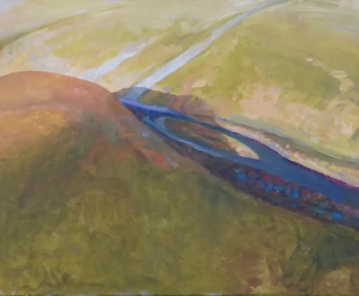 Afternoon Light, The Delaware Water Gap o l_14x25 _2017.jpg