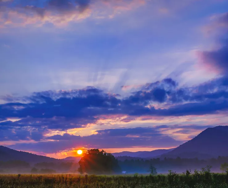 Cades Cove Sunrise, Ken Lane, CC BY-NC-SA 2.0 license (no commercial), 9-6-15, edited.jpg