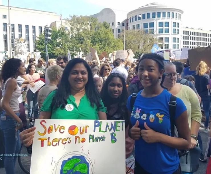 Shruti Bhatnagar & cohorts 2019 Save our Planet theres no planet B web.jpg