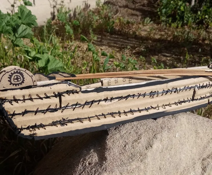 hand-made tomol by Elaine.jpg