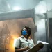 A worker in a factory