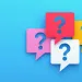 question marks of various colors