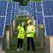 Engineer and Technician checking equipment in solar panels
