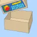 Illustration of an empty box of peaches