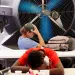 People waiting on a room with a big vent feeling the heat