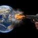 image of a gun firing at the earth