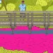 illustration of a pink pond