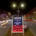 A sign reminds residents to do their civic duty on Election Day