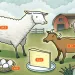 graphic showing the carbon footprint of farm animals