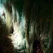 climber in an ice cave