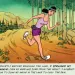 Illustration of a woman running on a trail