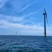Wind turbine turning in Long Island Sound.