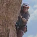 A man rock climbing