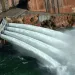 The outlet tubes of Glen Canyon Dam were opened during the 2004 high-flow experiment on the Colorado River.