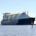 An LNG tanker in the Calcasieu Ship Channel 