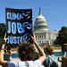 Environmental activists gather near the U.S. Capitol as part of a global climate strike to demand government action to combat climate change.