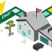 Illustration of a house on a game board