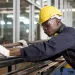 Steel pipe worker