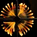 Close-up of flame on gas stove burner