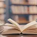 open book in a library