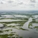 Aerial view of Plaquemines Parish in the Lower Mississippi River Basin. 